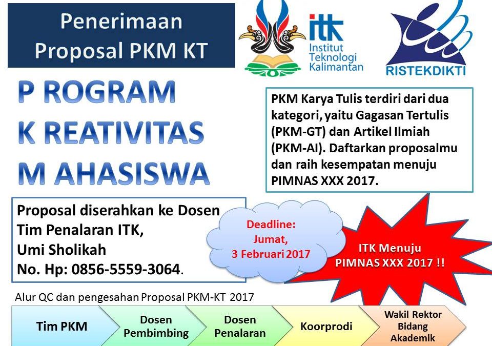 Penerimaan Proposal PKM-KT AI dan GT Tahun 2017
