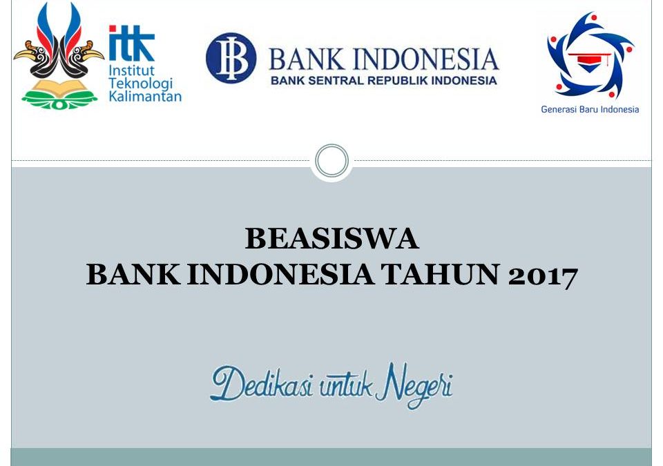 PENGUMUMAN CALON PENERIMA BEASISWA BANK INDONESIA
