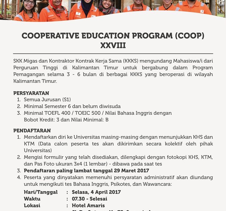 Peluang Magang di Perusahaan Migas COOP XXVIII
