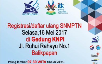 Ingat, Registrasi/Daftar Ulang SNMPTN di Gedung KNPI, Balikpapan