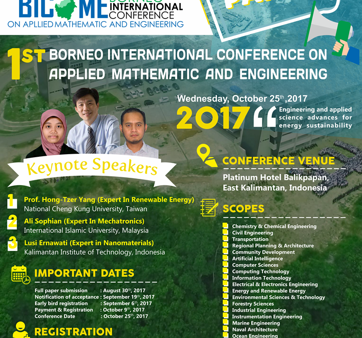 CALL FOR Paper: Borneo International Conference on Applied Mathematics and Engineering (BICAME)