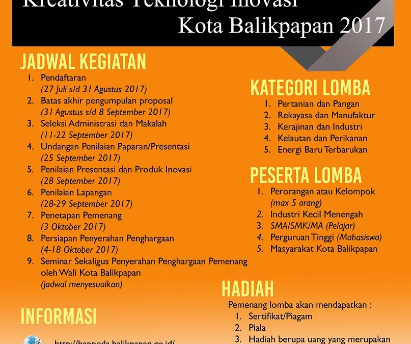 Lomba Kreatifitas Teknologi dan Inovasi (KRETEKNOV) 2017