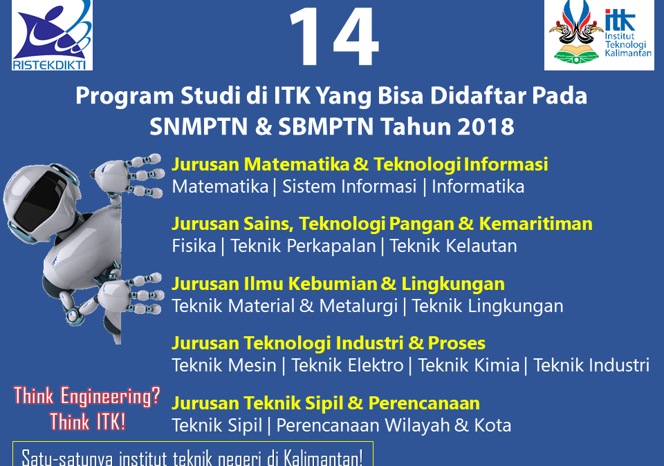 ITK Buka 14 Program Studi Pada SNMPTN-SBMPTN 2018