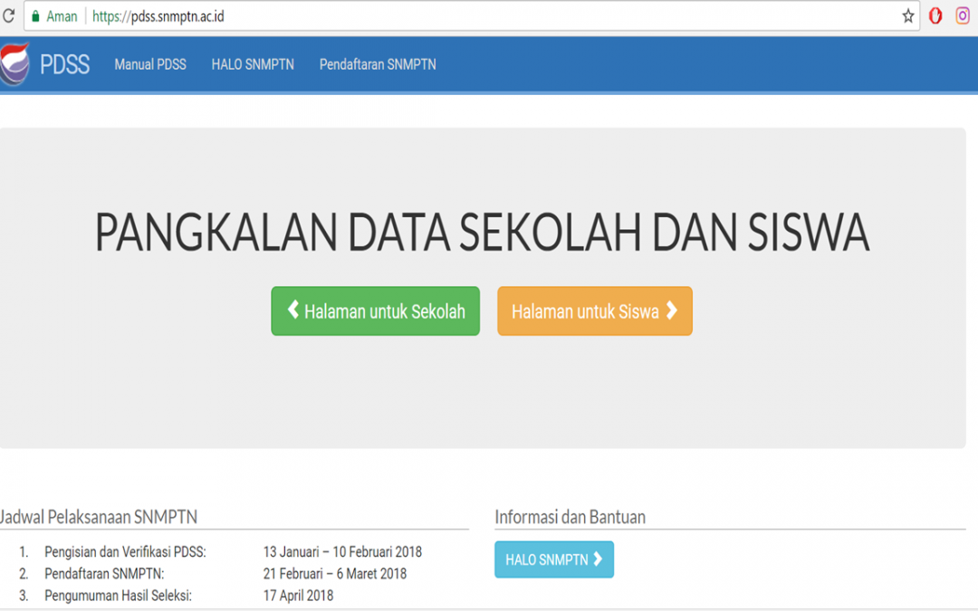 Jadwal Pengisian PDSS SNMPTN 2018 Diperpanjang