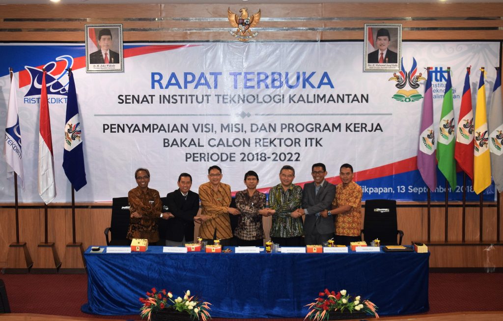 Penyampaian Visi Misi Dan Program Kerja Bakal Calon Rektor Itk 2018