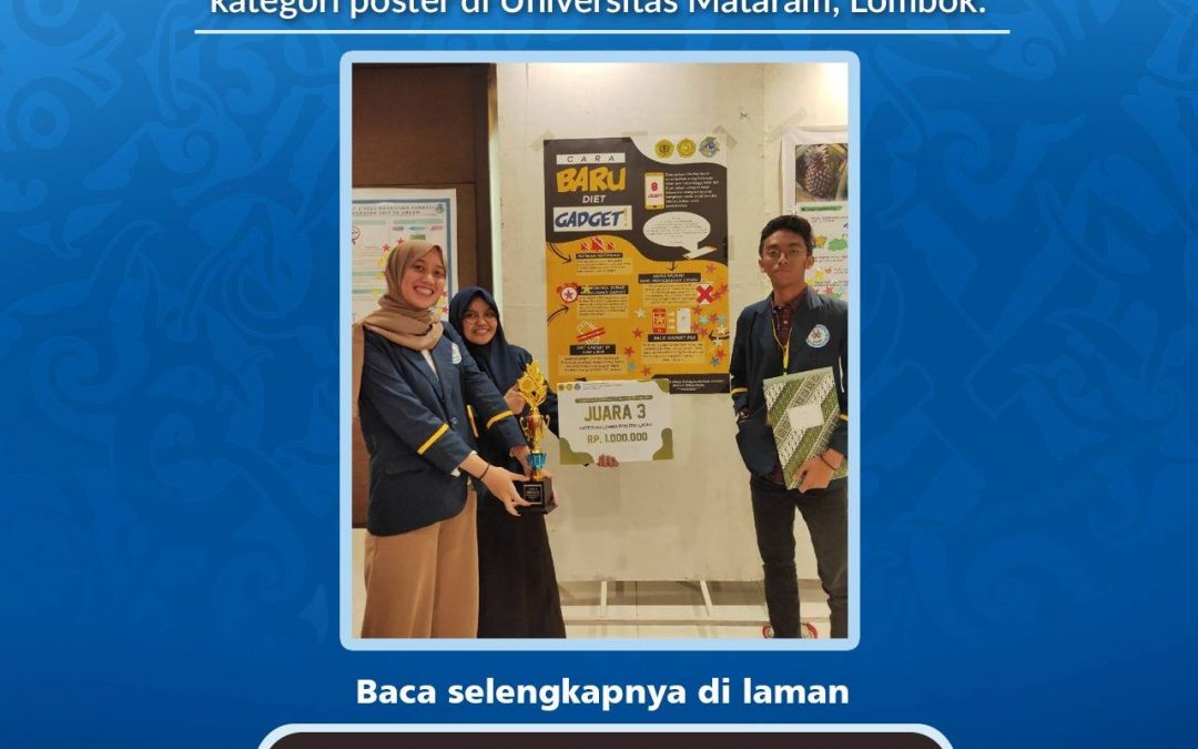 JUARA 3 LOMBA POSTER ILMIAH, TAHUN DEPAN INGIN IKUT SEMUA KATEGORI