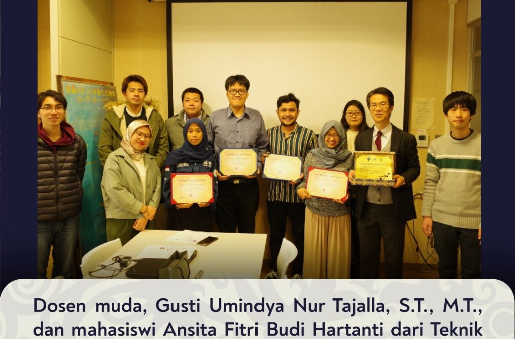 Dosen muda, Gusti Umindya Nur Tajalla, S.T., M.T., dan mahasiswi Ansita Fitri Budi Hartanti dari Teknik Material dan Metalurgi telah mengikuti serangkaian kegiatan Sakura Science Exchange Program (SSEP) pada tanggal 20-30 Januari 2020