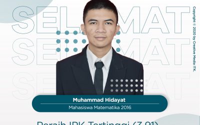 SELAMAT, MUHAMMAD HIDAYAT WISUDAWAN TERBAIK ITK DENGAN IPK 3.91