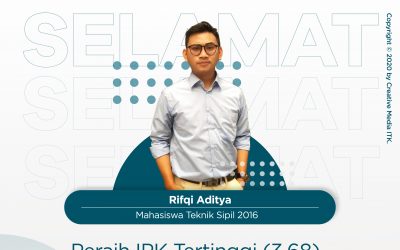 SELAMAT, RIFQI ADITYA! WISUDAWAN TERBAIK JURUSAN TEKNIK SIPIL DAN PERENCANAAN DENGAN IPK 3.68