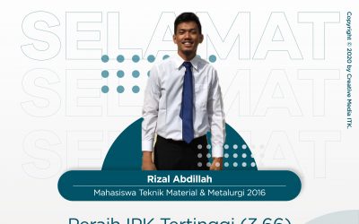 SELAMAT, RIZAL ABDILLAH! WISUDAWAN TERBAIK JURUSAN ILMU KEBUMIAN DAN LINGKUNGAN DENGAN IPK 3.66