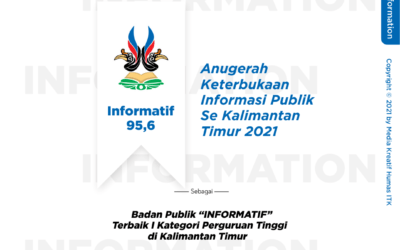 Selamat! ITK Meraih Posisi Terbaik I Badan Publik “Informatif”