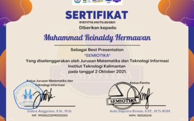 Mahasiswa ITK Berhasil Menjadi Best Presentation Pada “Seminar Nasional Teknologi Informasi dan Matematika”