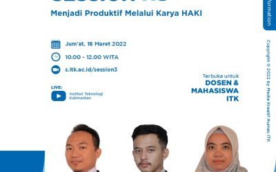 Sharing Session #3 : “Menjadi Produktif Melalui Karya HAKI”