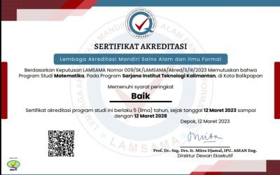 Prodi Matematika Raih Akreditasi “Baik” Oleh LAMSAMA