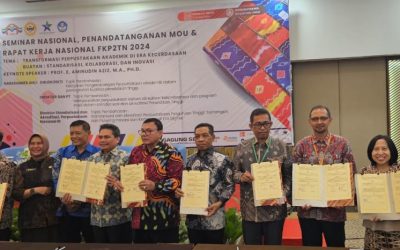 Penandatanganan Nota Kesepahaman/ MoU antara ITK dengan Perpustakaan Nasional RI dan Perjanjian Kerja Sama (PKS) dengan Perpustakaan Universitas Lambung Mangkurat  Untuk Mendukung Pengembangan dan Akreditasi Perpustakaan Perguruan Tinggi